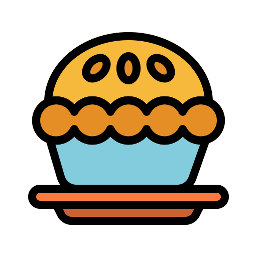 torta di mele Generic Outline Color icona
