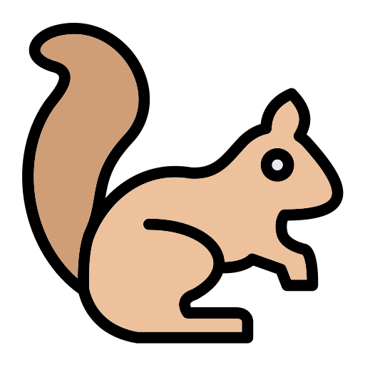 Squirrel Generic Outline Color icon