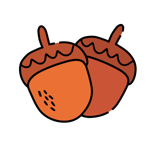 Acorn Generic Thin Outline Color icon