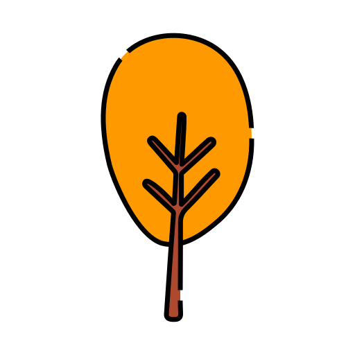 albero d'autunno Generic Thin Outline Color icona