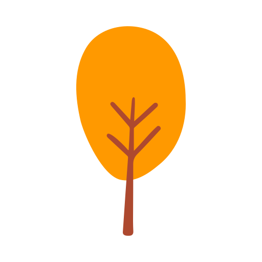 jesienne drzewo Generic Flat ikona