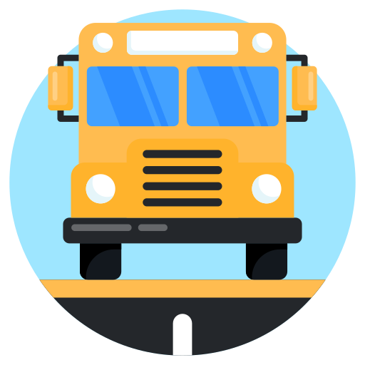autobús escolar Generic Circular icono