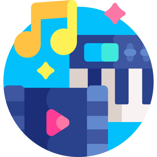 muzikaal Detailed Flat Circular Flat icoon