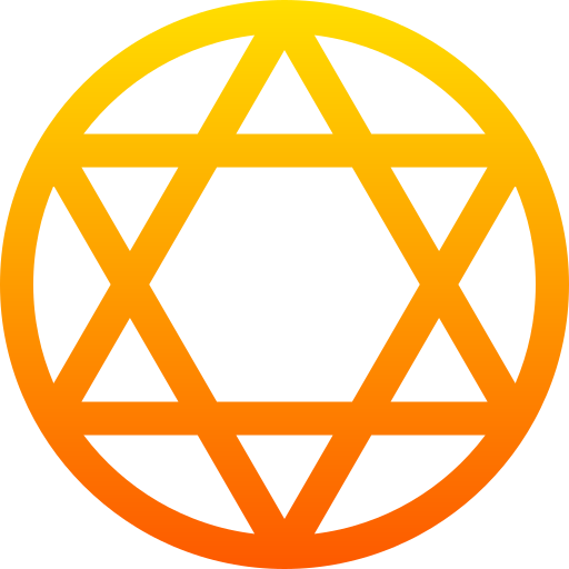 pentagram Basic Gradient Lineal color ikona