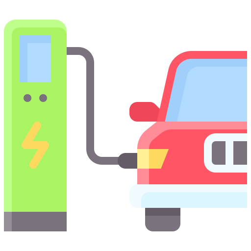 samochód elektryczny Generic Flat ikona
