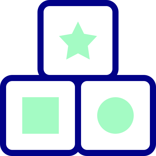 블록 Detailed Mixed Lineal color icon