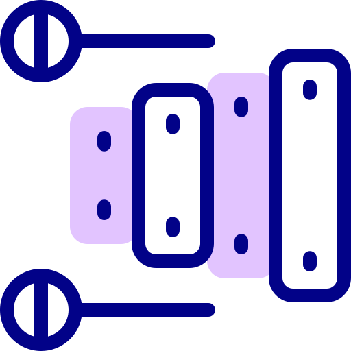 ksylofon Detailed Mixed Lineal color ikona