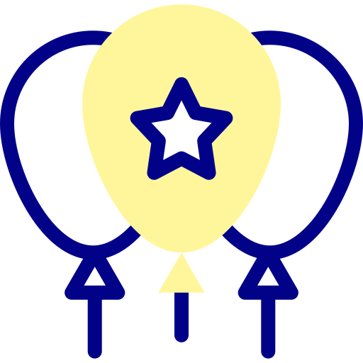 バルーン Detailed Mixed Lineal color icon