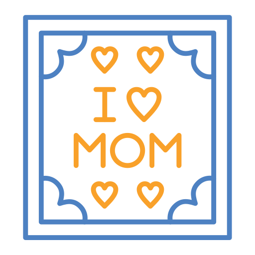 I love mom Generic Outline Color icon