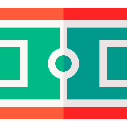 campo da calcio Basic Straight Flat icona