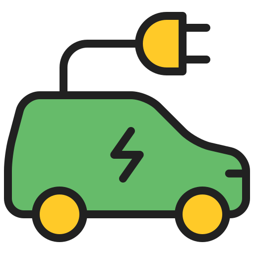 coche eléctrico Generic Outline Color icono