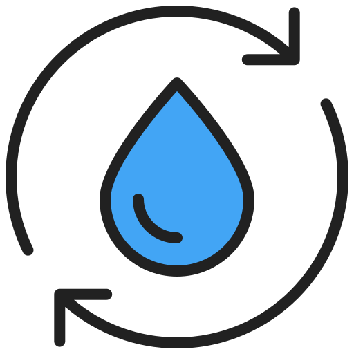 Recycle water Generic Outline Color icon