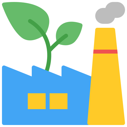 fábrica verde Generic Flat icono