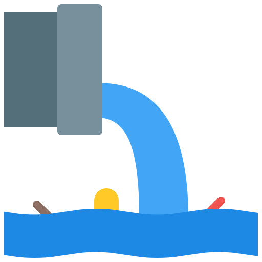 la contaminación del agua Generic Flat icono