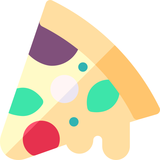 pizza Basic Rounded Flat ikona