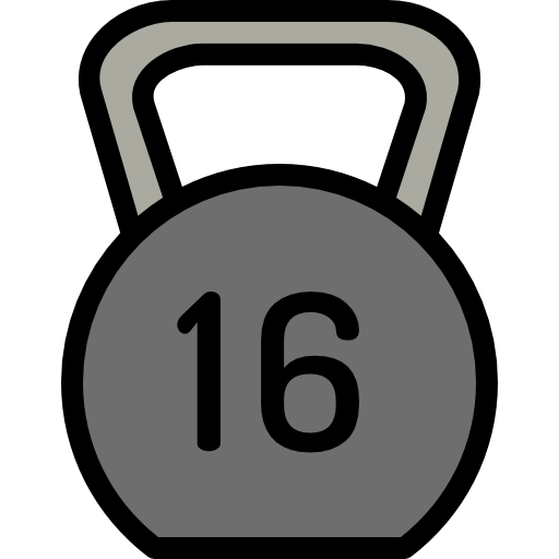 Dumbbell Detailed Rounded Lineal color icon