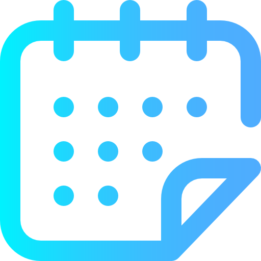 Calendar Super Basic Omission Gradient icon