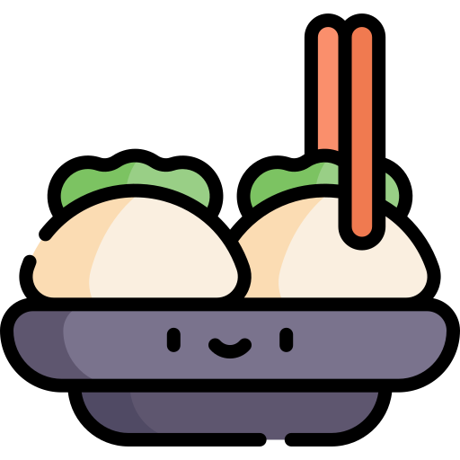 Dumpling Kawaii Lineal color icon