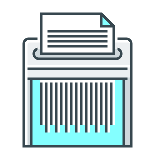 Paper shredder Generic Color Omission icon
