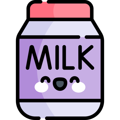 Молоко Kawaii Lineal color иконка