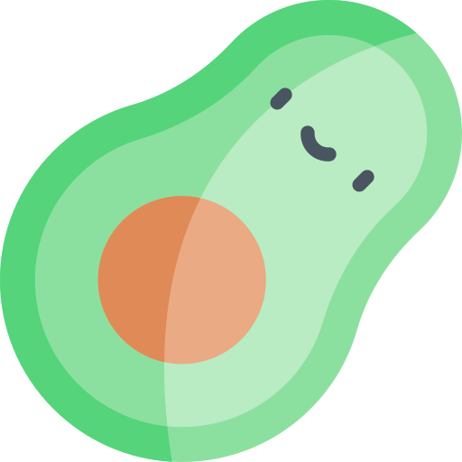 avocado Kawaii Flat icona