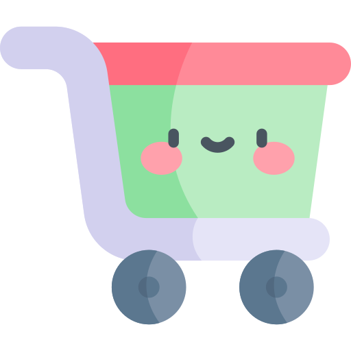 carrito de compras Kawaii Flat icono