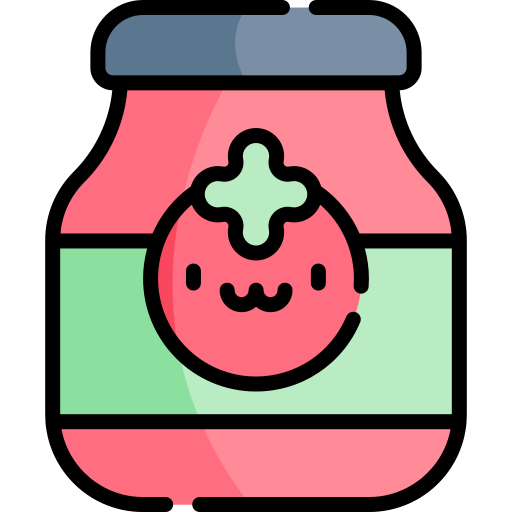 トマトソース Kawaii Lineal color icon