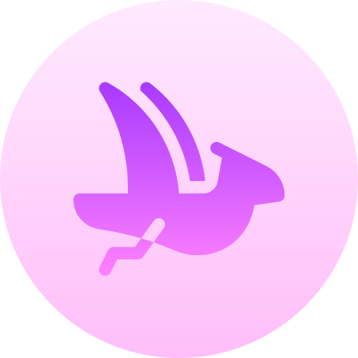 pterodáctilo Basic Gradient Circular icono