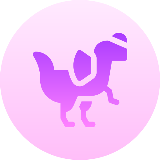 Dilophosaurus Basic Gradient Circular icon