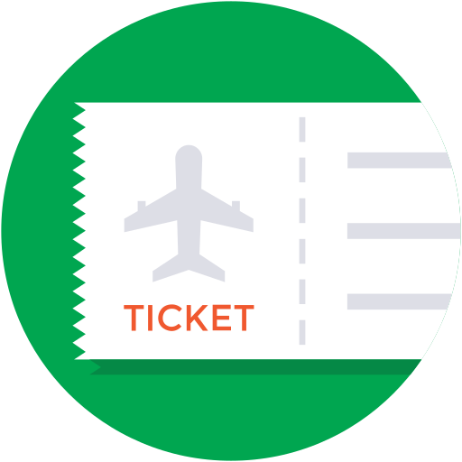 bilet na samolot Generic Flat ikona