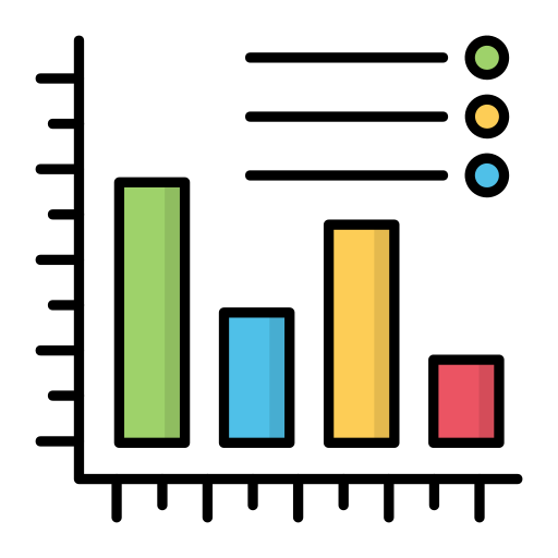 barras do gráfico Generic Outline Color Ícone