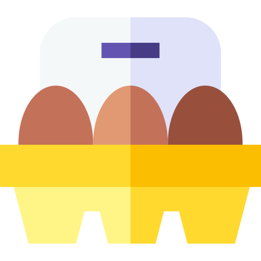 caixa de ovo Basic Straight Flat Ícone