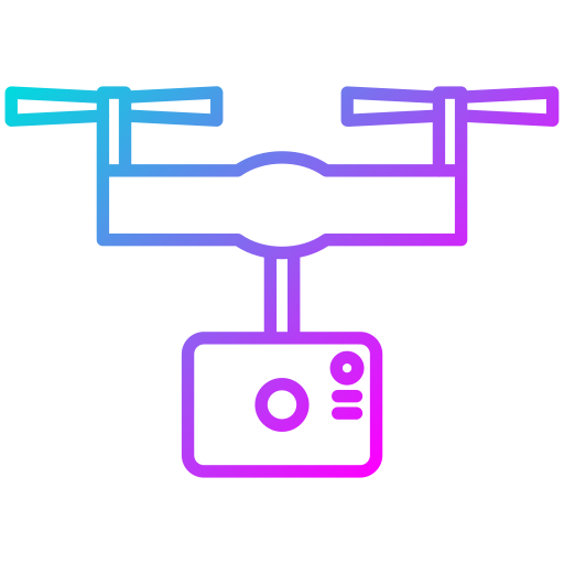 inteligentny dron Generic Gradient ikona