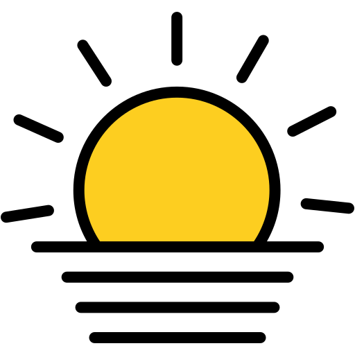 日の出 Generic Outline Color icon