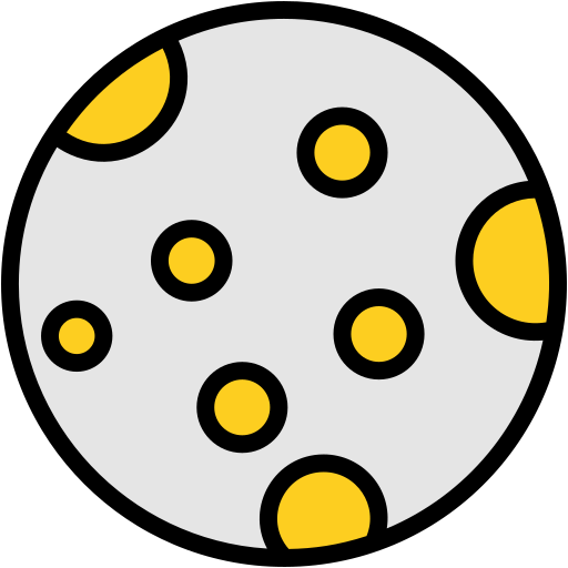 pełnia księżyca Generic Outline Color ikona