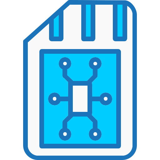 Memory card Generic Blue icon