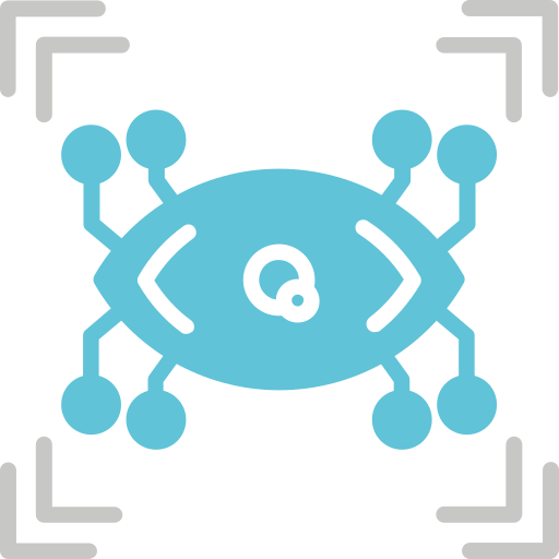 ojo cibernético Generic Blue icono