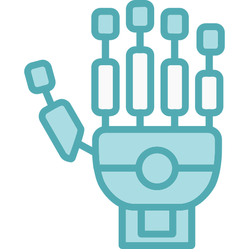 Robot hand Generic Blue icon