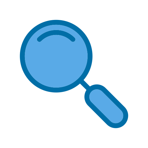 Magnifying glass Generic Blue icon
