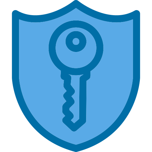 Private key Generic Blue icon