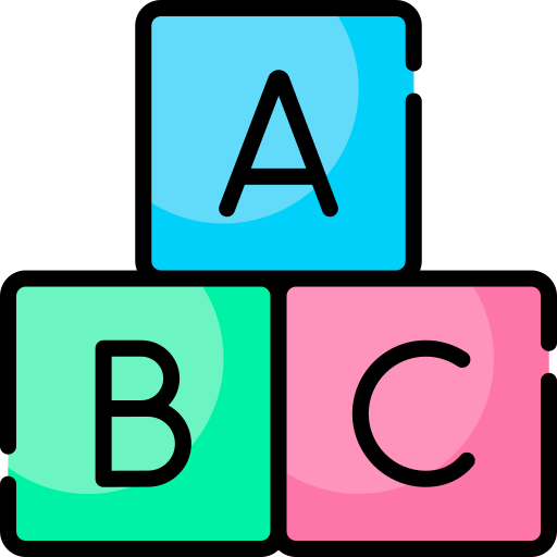 bloque abc Special Lineal color icono