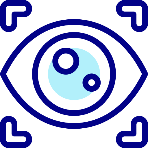 Eye recognition Detailed Mixed Lineal color icon