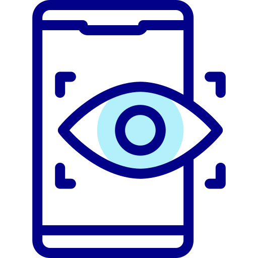 目の認識 Detailed Mixed Lineal color icon