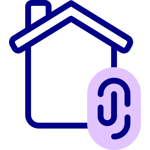 홈 보안 Detailed Mixed Lineal color icon