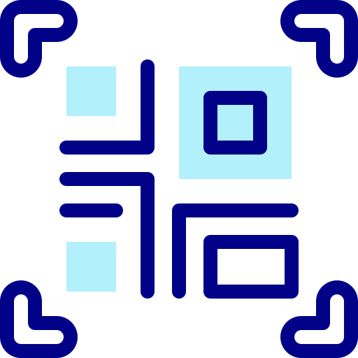 バーコードスキャン Detailed Mixed Lineal color icon