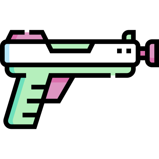 Пистолет Detailed Straight Lineal color иконка