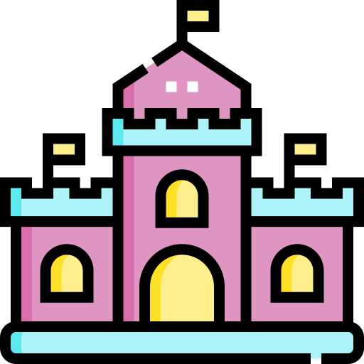 Надувной замок Detailed Straight Lineal color иконка