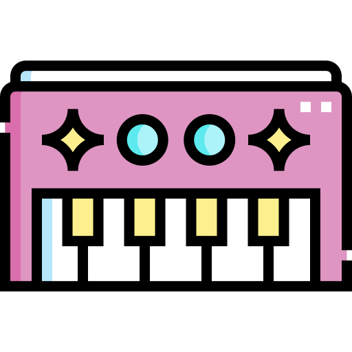 피아노 Detailed Straight Lineal color icon