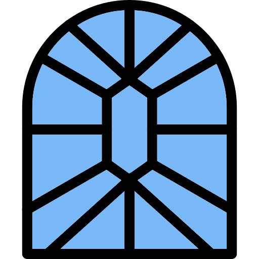 finestra con vetro temperato Generic Outline Color icona