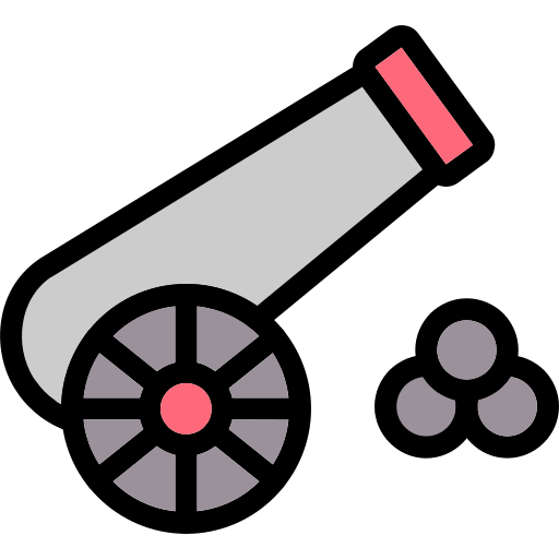 cañón Generic Outline Color icono